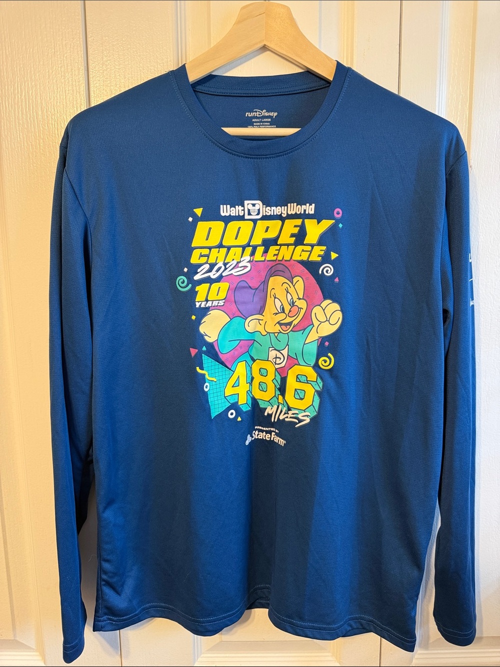 Disney Navy Blue Dopey Challenge 48.6 Miles Long Sleeve Tee